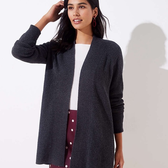loft cozy open cardigan